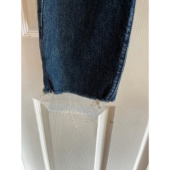 LOFT High Rise Cropped Jeans Distressed Raw Hem Denim Jeans Size 0 - Picture 4 of 12
